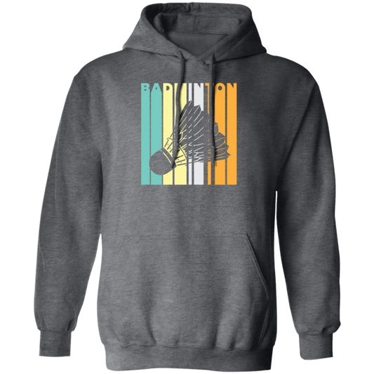 Badminton Shuttlecock Vintage Perfect Gift For Dad Badminton Lover Pullover Hoodie