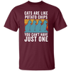 Cats Are Like Potato Chips, You Cannot Have Just One, Retro Cat Lover Unisex T-Shirt