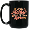 Love Wife Gift, Mothers Gift, Coffee Lover, Retro Love Coffee, Best Wife Black Mug