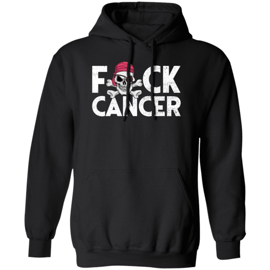 No Cancer, Pirate Cancer Survivor, Fuck Cancer, Healing Cancer Pullover Hoodie