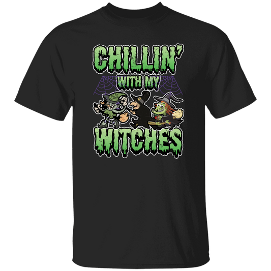 Funny Halloween, Chillin With My Witches Halloween Funny Unisex T-Shirt