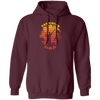 Badminton Palm Trees Gift For Dad Vintage Play Badminton Sporty Pullover Hoodie