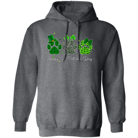 Love Shamrock Paw St Patrick Cute Cat Paw Irish Patrick Day