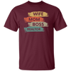 Love Wife Love Mom, Mom As Wife As Boss, Realtor Mom, Retro Mother Gift Unisex T-Shirt