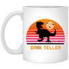 Retro Vintage Bank Teller Dinosaur Sunset Gift