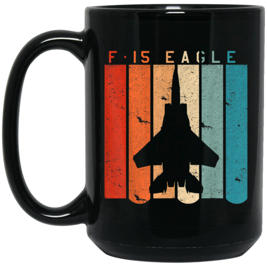 Retro F 15 Eagle Jet Fighter Vintage Aircraft Style