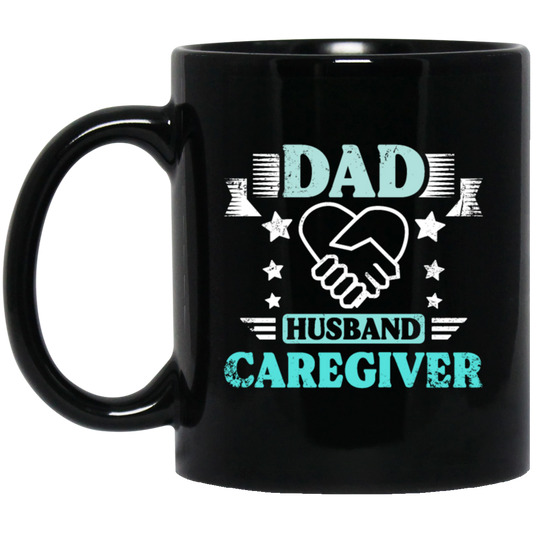 Nurse Gift, Geriatric Nurse, Dad Gift, Husband Caregiver, Love Caregiver Black Mug