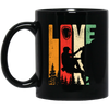 Retro Cool Rock Climbing, Mountain Climbing Tools Black Mug