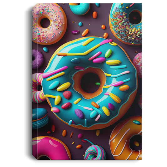 Donut Lover, Colorful Donut Of The Life, Kid Lover Gift Canvas