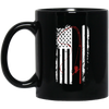 American Flag, Love To Fishing, Retro Fishing Lover, Fishing Lover Black Mug