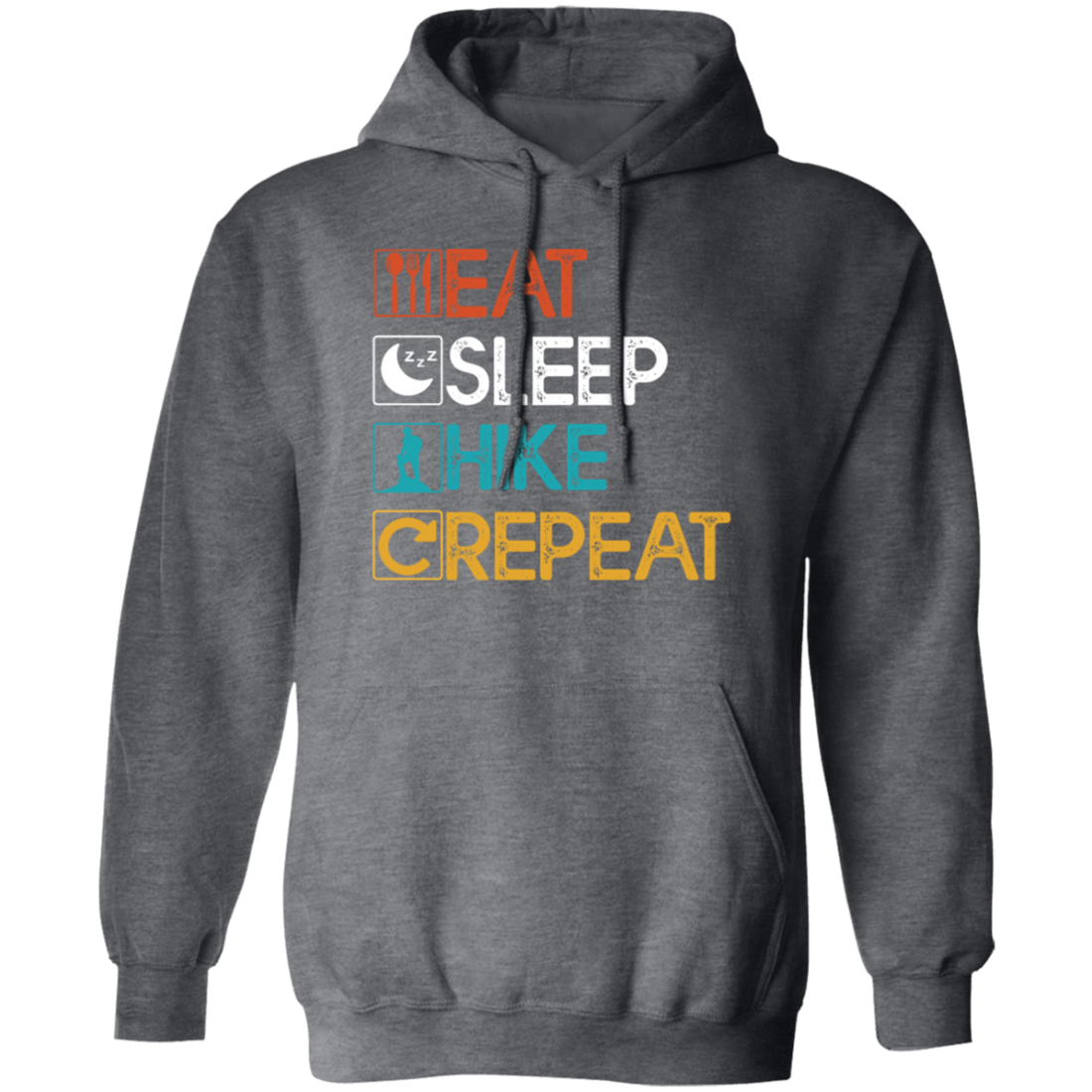 Love To Hiking, Best Hiking Lover, Retro Hiking, Hike Vintage Repeat Pullover Hoodie