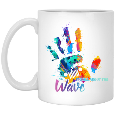 It's All About Wave Jeep Hand Wave White Mug