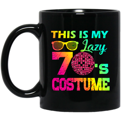 Seventies Dancing Retro Disco 1970s Costume Colorful Swag Black Mug