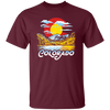 Colorado Gift, Oil Paint Art, Landscape Gift Colorado, Love Mountain And Moon Unisex T-Shirt