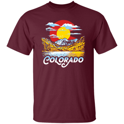 Colorado Gift, Oil Paint Art, Landscape Gift Colorado, Love Mountain And Moon Unisex T-Shirt