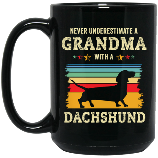 Retro Never Underestimate Grandma With A Dachshund Gift