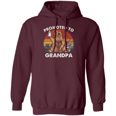 Vintage Promoted To Grandpa Bear, Bear Lover Gift In Vintage Pullover Hoodie