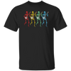 Color Splash, Retro Rainbow Color Dancing Skeletons Banjos