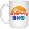 Retro Vintage Idaho With Mountain And Forest