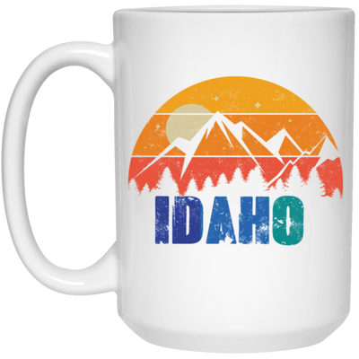 Retro Vintage Idaho With Mountain And Forest