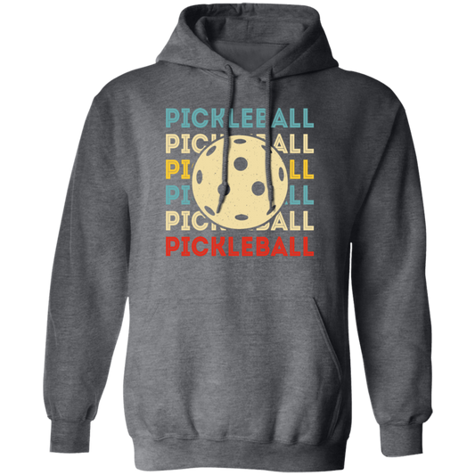 Retro Pickleball, Love Pickleball, Ball Sport Love Gift, Eat Sleep Pickleball Repeat Pullover Hoodie