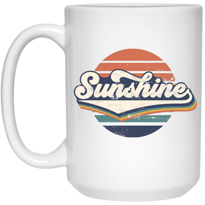 Retro Sunshine, Love Sunshine Gift, Sunshine Vintage, Sunshine Love Gift White Mug