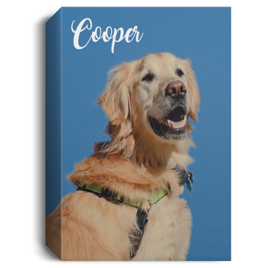 Personalized Pet Photo And Name Canvas, Custom Dog Lover Canvas CB111