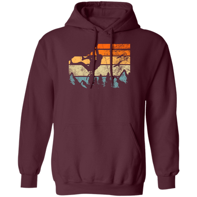 Retro Boulderer, Bouldering Lover, Vintage Mountain Pullover Hoodie