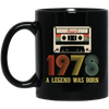 Birthday April 1978 Legend Was Born Gifts Funny Retro 1978 Black Mug