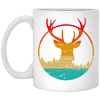 Deer Hunting Vintage Deer Hunted Head Deer White Mug