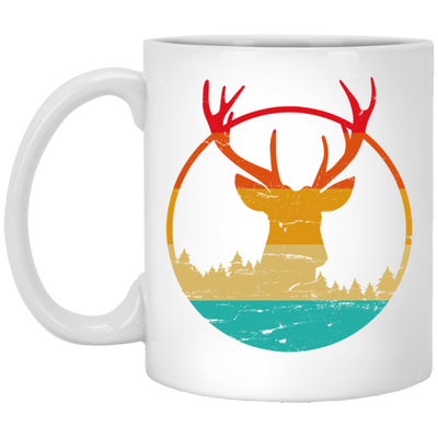 Deer Hunting Vintage Deer Hunted Head Deer White Mug