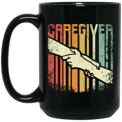 Caregiver Gift, Love You, Love To Take Care Of Everyone, Retro Caregiver Black Mug