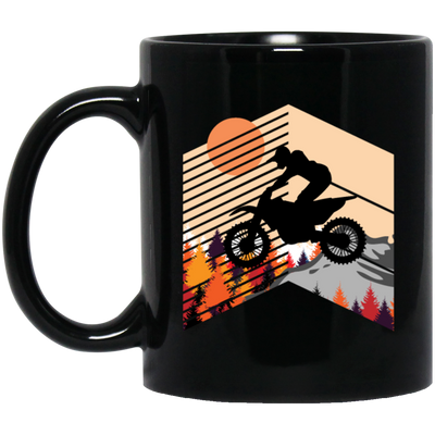 Gift For Extreme Sport Lover Dirtbike Motorbike Black Mug