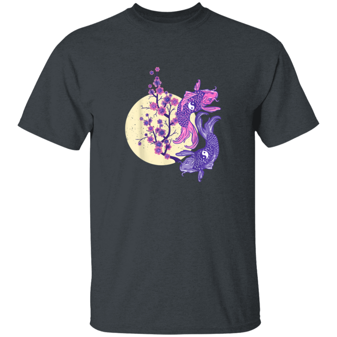 Experience traditional Japanese culture with our Japanese Koi Carp Fish With Cherry Blossom print t-shirt. Made with high-quality materials, this shirt features a stunning design that represents beauty, strength, and luck. Perfect as a gift for any fish lover or fan of Japanese art.