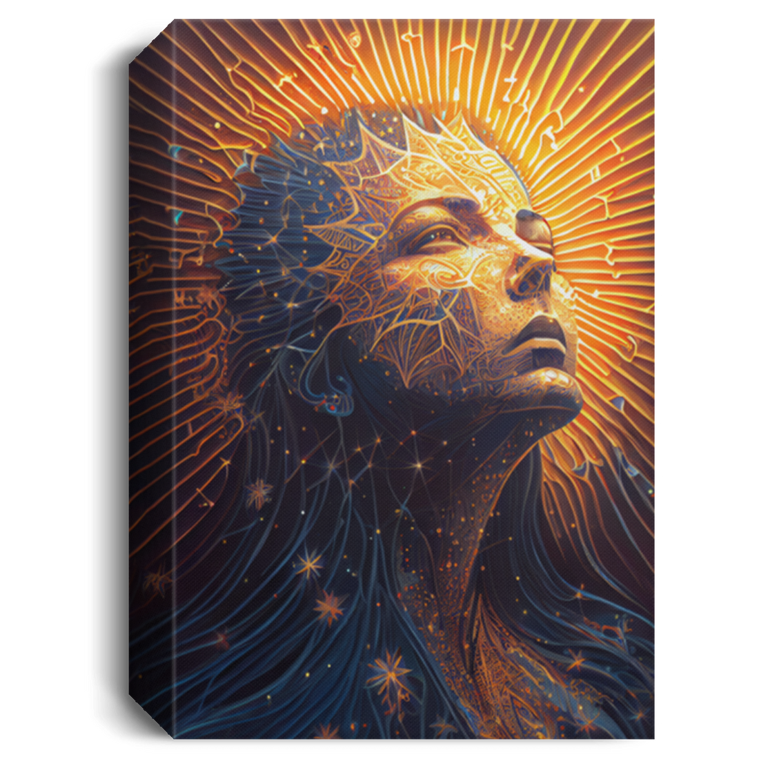 Woman Made Of Melting Dripping Wax Art, Sun Woman, Canvas