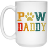 Vintage Grand Paw Dog Lover Grandpaw Grandpa White Mug