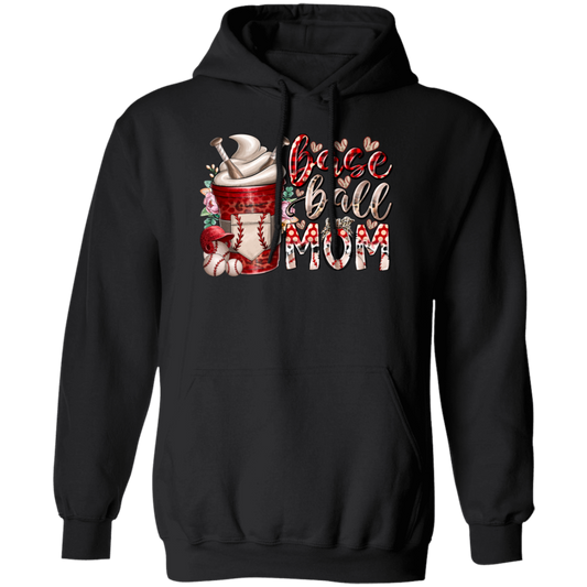 Gift For Mom, Mother's Day Gift, Best Mom Gift, Coffee Lover Gift, Best Baseball Lover Pullover Hoodie