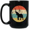 Animal Print Elephant Retro Style Animal Lover Funny Elephant Gift Birthday Black Mug