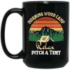 Retro Morning Wood Camp Relax pitch A Tent Enjoy the Morning