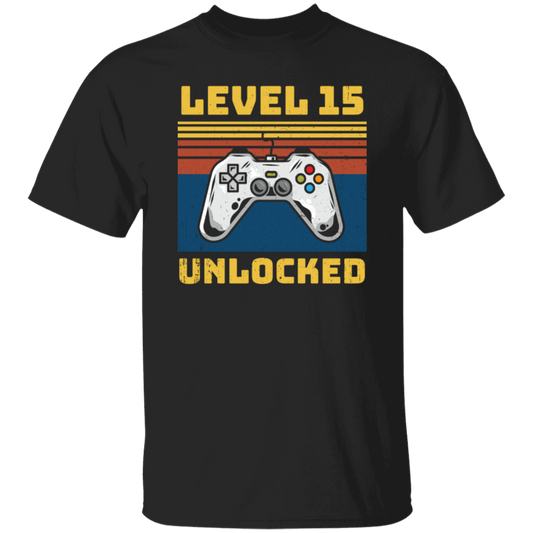 Retro 15th Birthday, Gaming Lover, Gift For Gamer 15 Years Gift Unisex T-Shirt