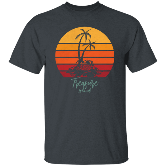 Beautiful Motive In Retro Style Treasure Island - Sunset Vintage Style Unisex T-Shirt