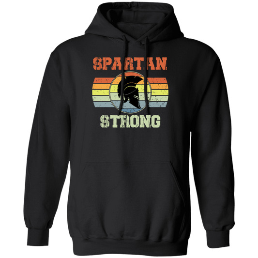 Spartan Strong, Force We Are Stronger, Vintage Spartan, Spartan Retro Style Pullover Hoodie