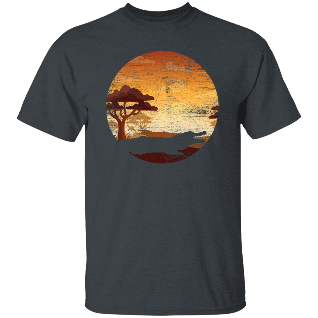 Crocodile Lover, Alligator And Crocodiles, Animal Green Gift Sunset Unisex T-Shirt