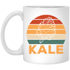 Kale Lover, Cabbage Gift, Kale Cabbage, Retro Kale Gift, Love Kale Vintage White Mug
