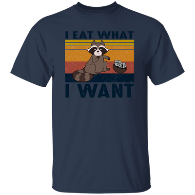 Retro Raccoon I Eat What I Want, Funny Raccoon Unisex T-Shirt