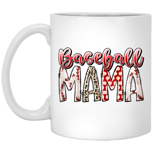 Best Mama, Baseball Mama, Love Baseball Gift, Gift For Mama, Mother's Day Gift, Sport Mom White Mug