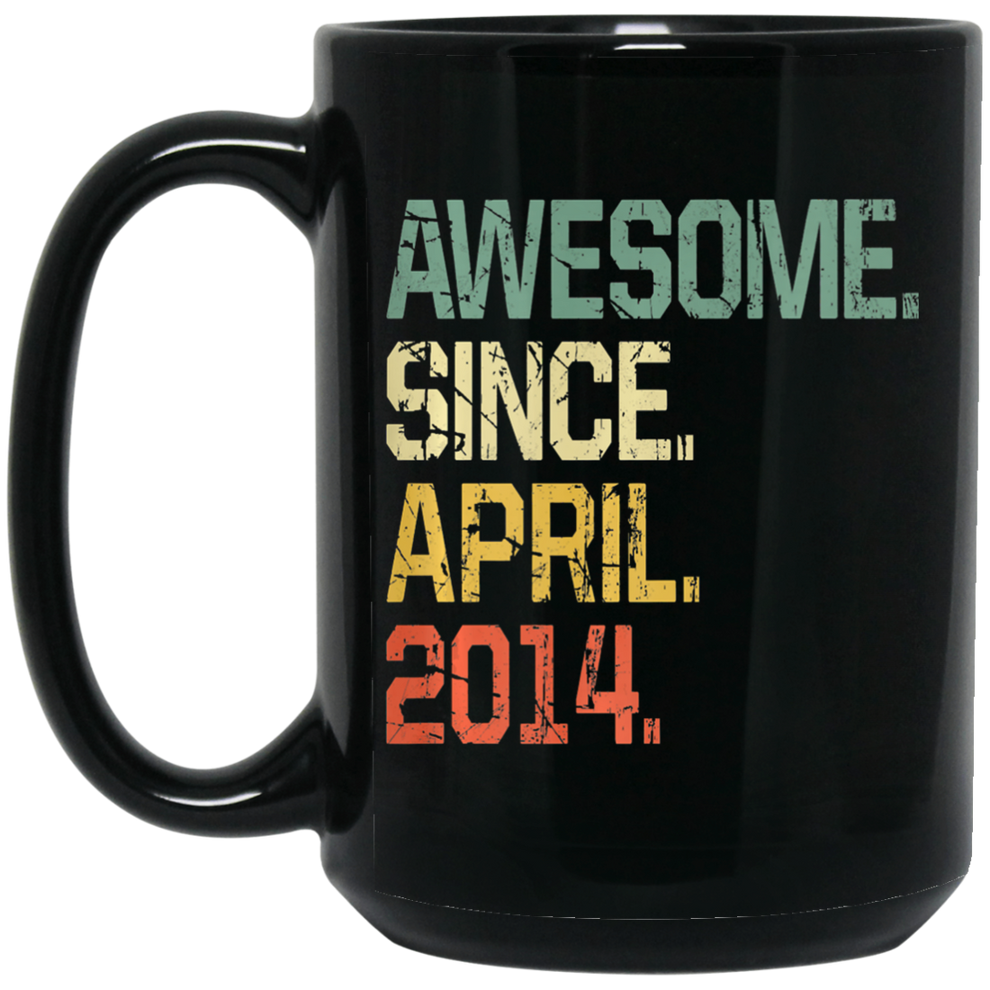 Awesome Since April 2014 Premium Black Mug