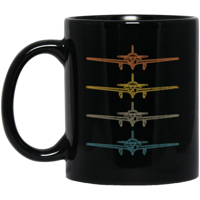 M20J Airplane Gift For Flight School Training Love Aviation Pilot Vintage Black Mug