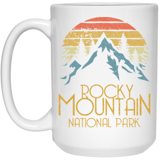 Vintage Rocky Mountains National Park, Retro Colorado National Park Gift