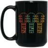 Retro Guitar Dad, Dad Guitar Chords Black Mug